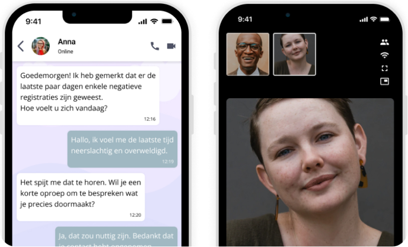 NiceDay health app makkelijk communiceren