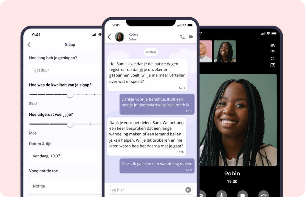 NiceDay mobiele health app voor cliënten