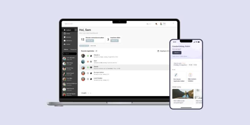 Web omgeving voor therapeuten